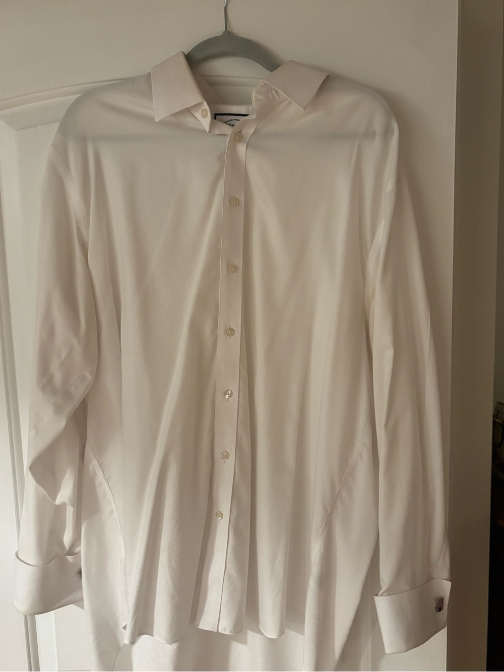 Charles Tyrwhitt white Dress Shirt - Long Sleeve Button-Up 18/46